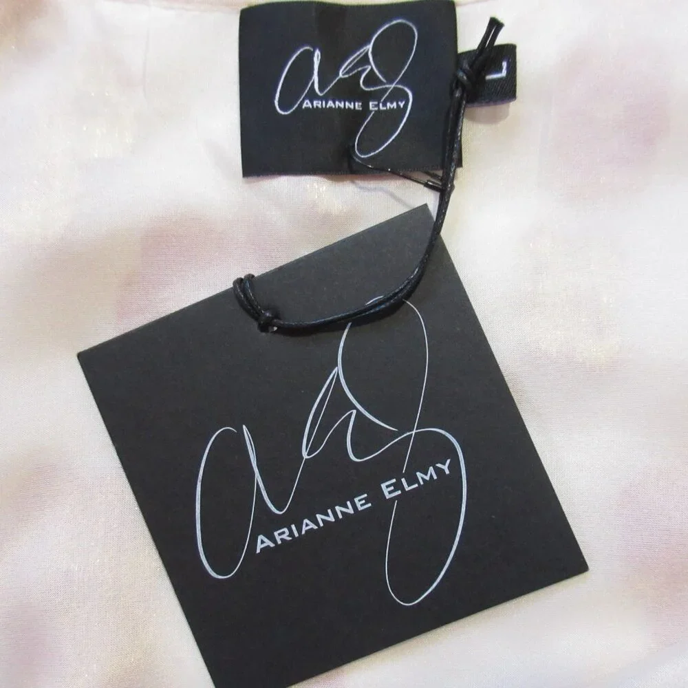 NWT Arianne Elmy Good Luck Mini in Pink Floral Organza Swing Dress L $435 - Picture 7 of 16